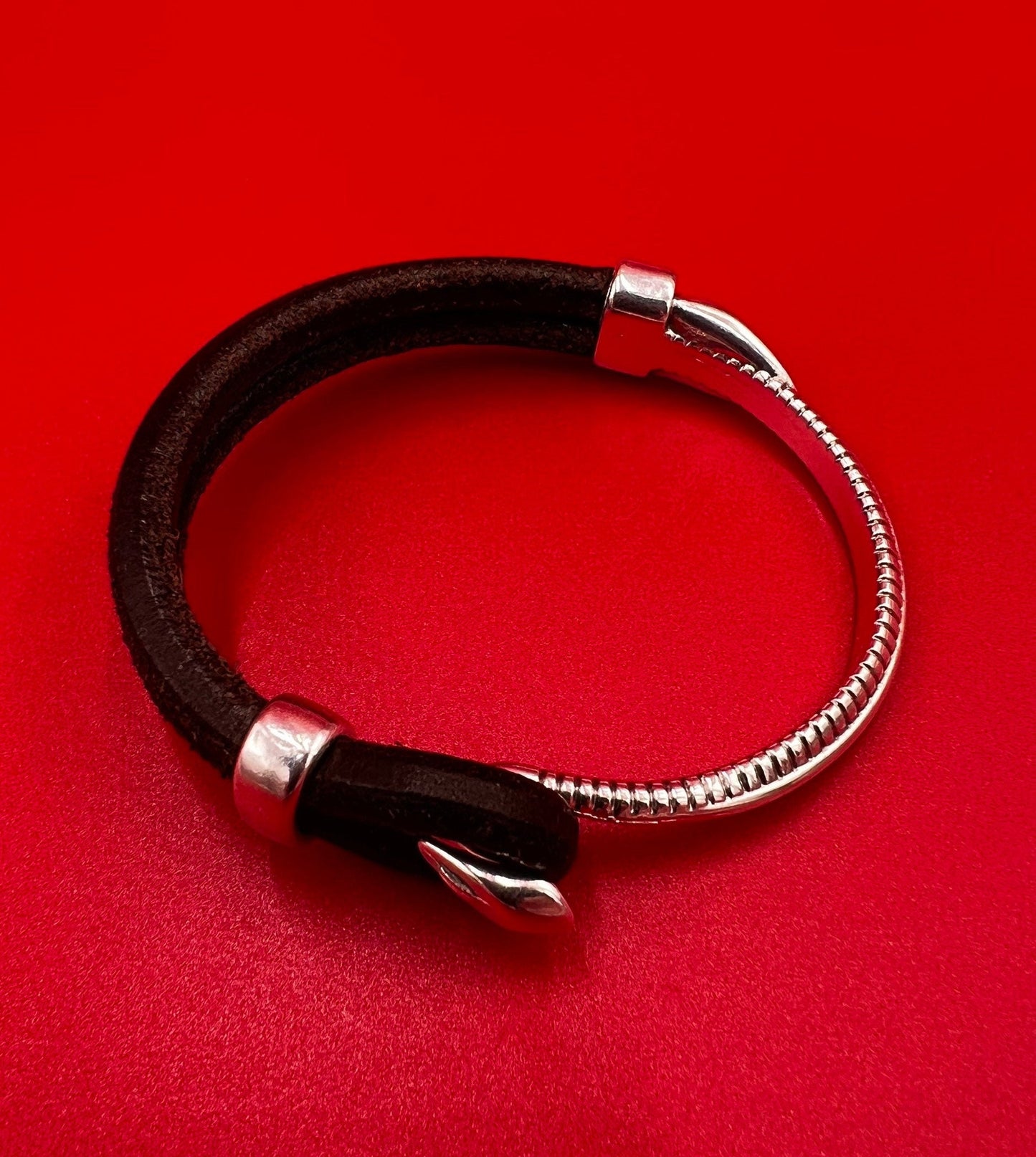 B0100>>MADE IN EUROPE  zamak half bracelet with loop maker ring, bracelet hook clasp (NG4634) qty 1set