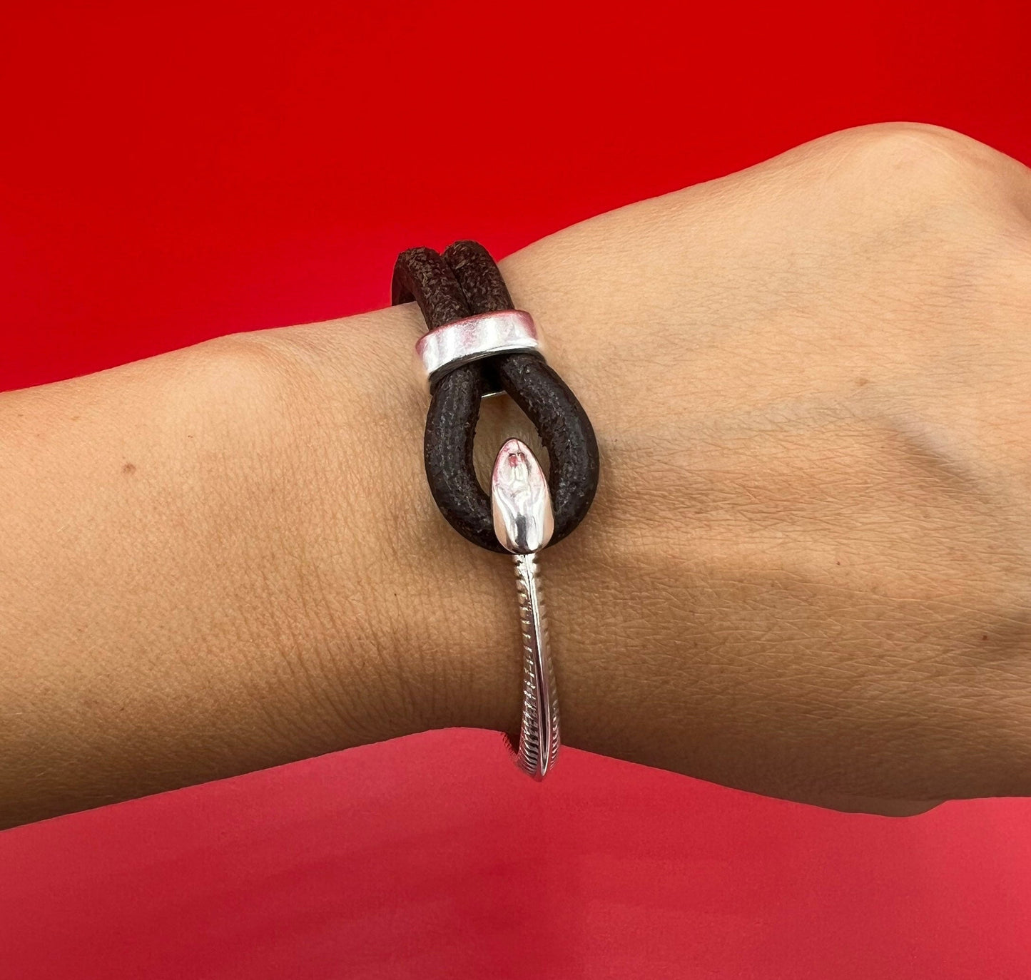 B0100>>MADE IN EUROPE  zamak half bracelet with loop maker ring, bracelet hook clasp (NG4634) qty 1set