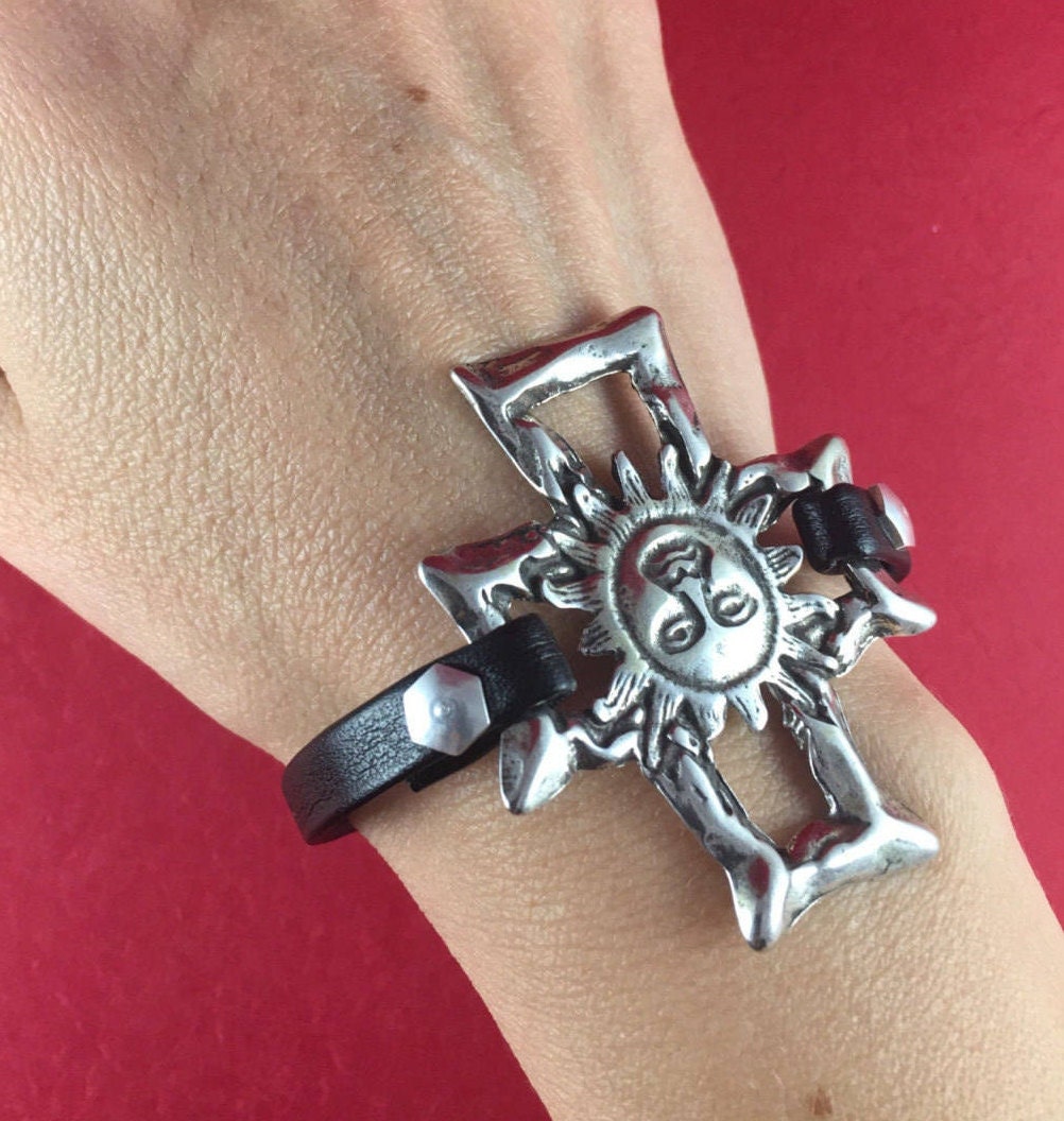 C0162>>MADE in EUROPE zamak cross connector, zamak connector, bracelet connector (Ablz4) qty1