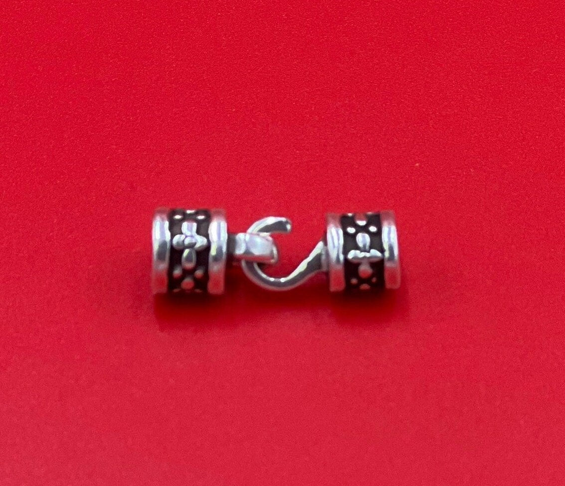 RC0195>>MADE in EUROPE zamak hook clasp, 5mm round cord clasp, 5mm cord clasp, bracelet zamak hook clasp (79810/05) Qty1