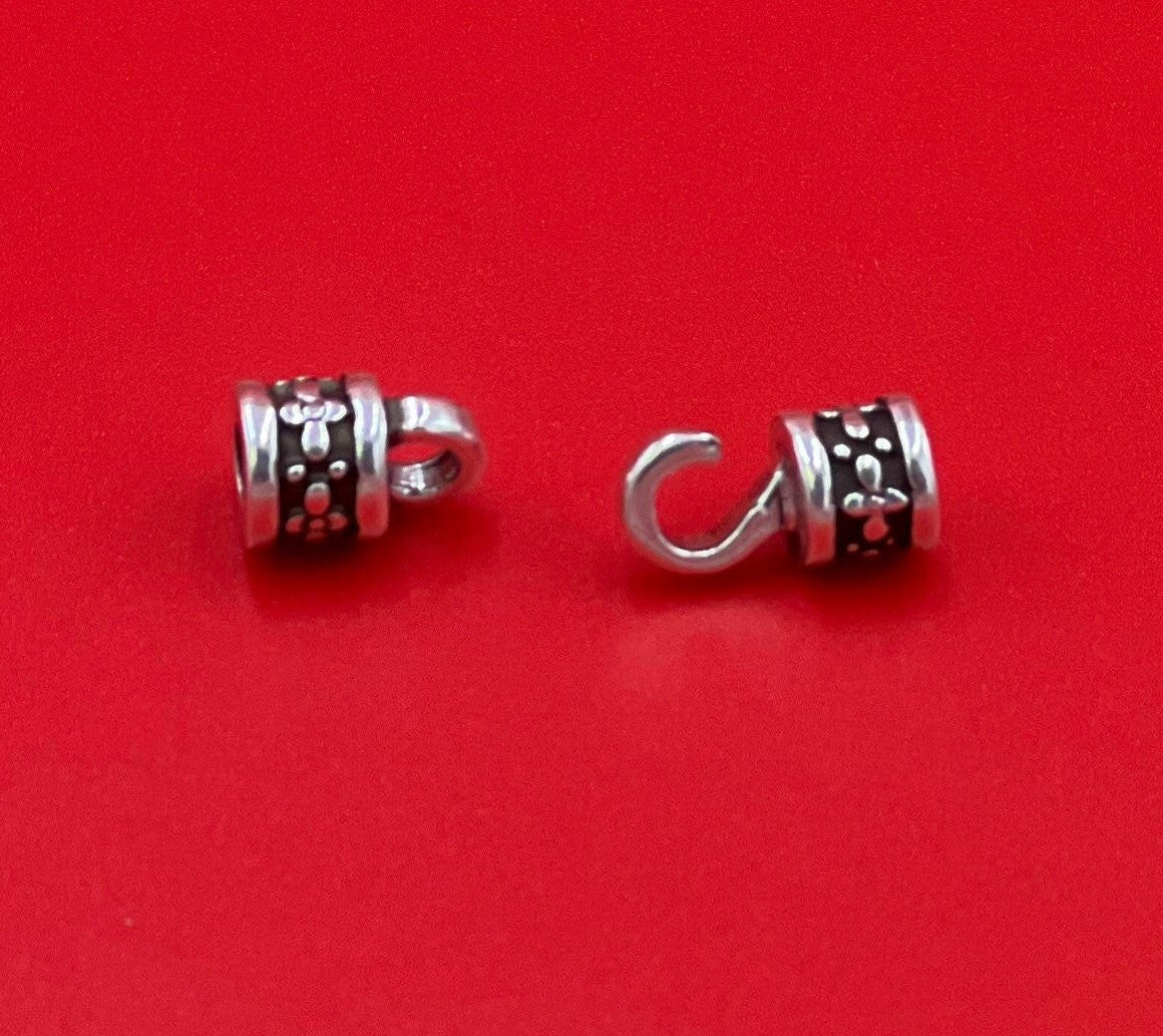 RC0195>>MADE in EUROPE zamak hook clasp, 5mm round cord clasp, 5mm cord clasp, bracelet zamak hook clasp (79810/05) Qty1