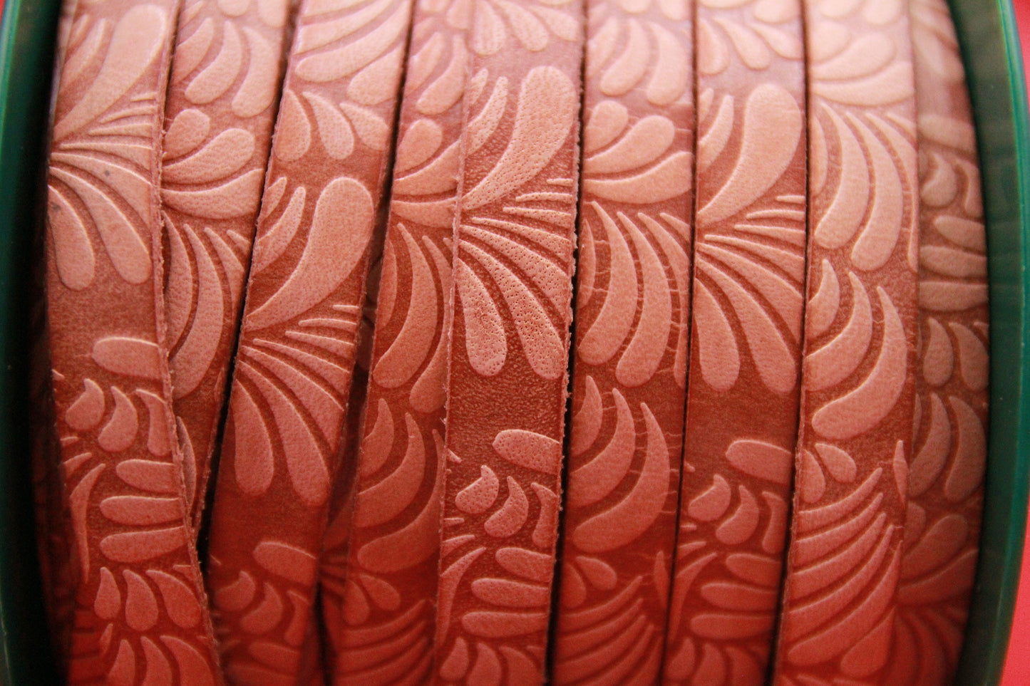 MADE in EUROPE 24'' engraved leather cord, 5mm and 10mm flat leather cord, flat embossed leather cord (AR150/01)