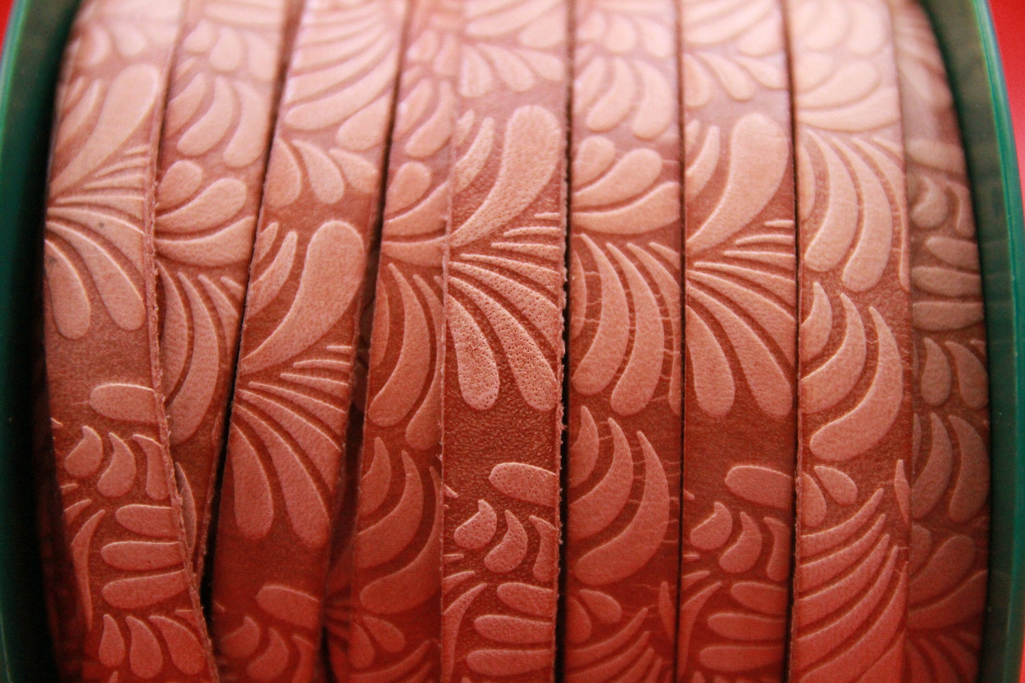 MADE in EUROPE 24'' engraved leather cord, 5mm and 10mm flat leather cord, flat embossed leather cord (AR150/01)