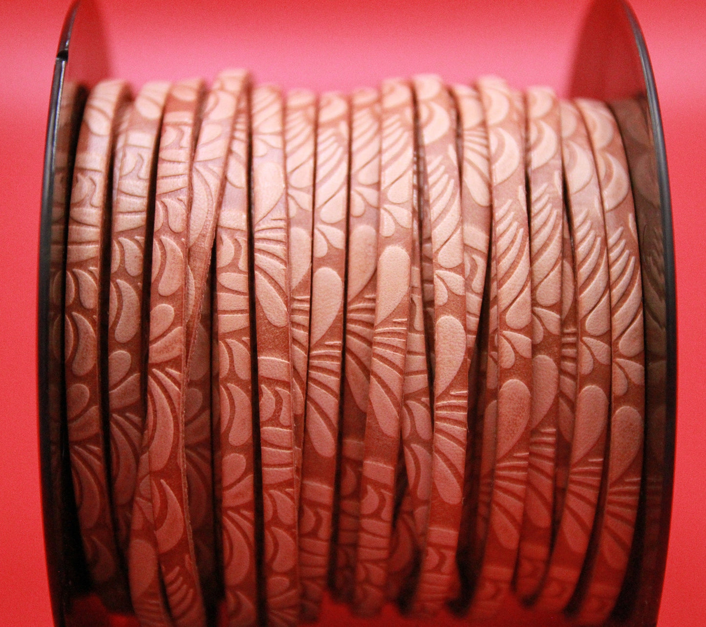 MADE in EUROPE 24'' engraved leather cord, 5mm and 10mm flat leather cord, flat embossed leather cord (AR150/01)