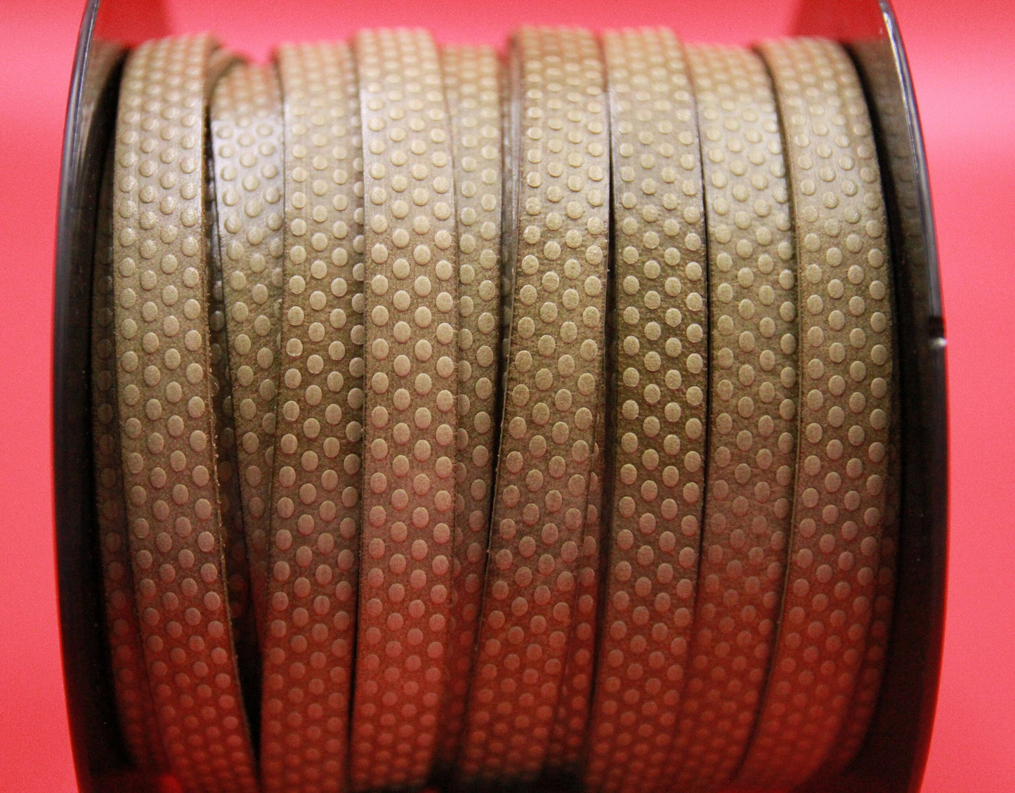 MADE in EUROPE 24" flat leather cord, embossed 10mm  leather cord, engraved leather cord (AR110/10/17)