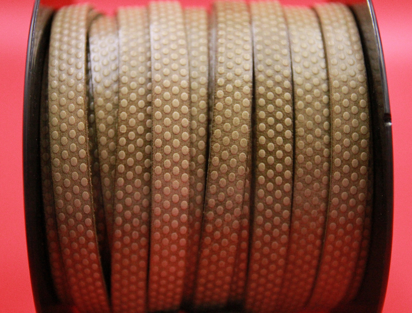 MADE in EUROPE 24" flat leather cord, embossed 10mm  leather cord, engraved leather cord (AR110/10/17)