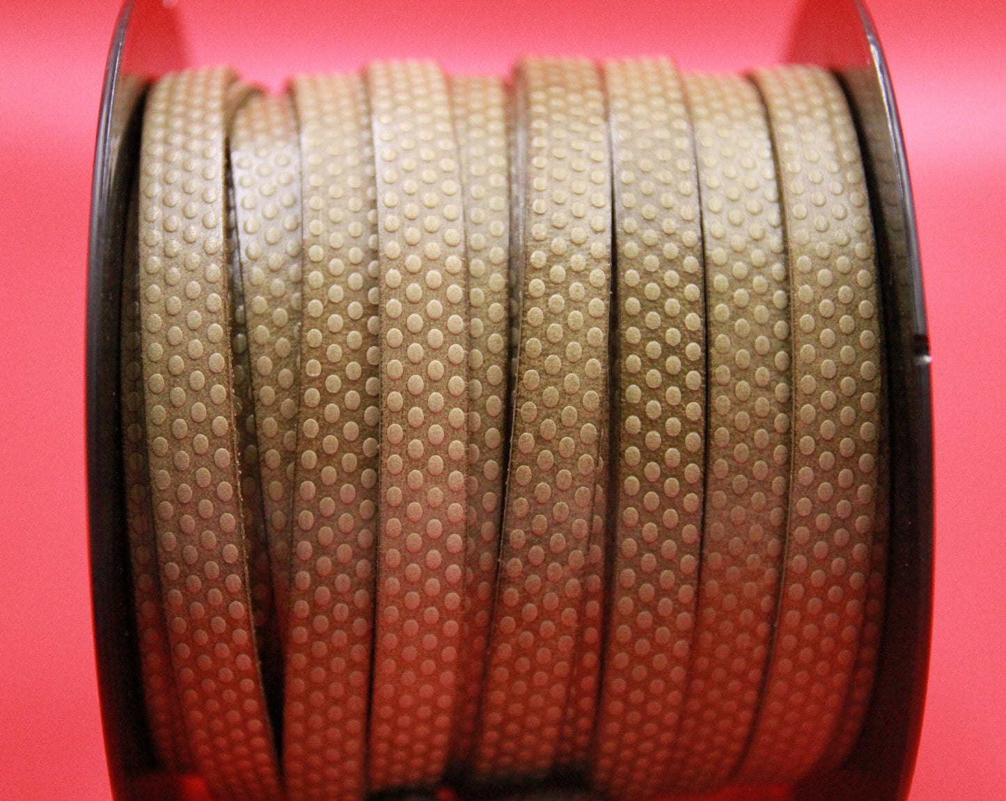 MADE in EUROPE 24" flat leather cord, embossed 10mm  leather cord, engraved leather cord (AR110/10/17)