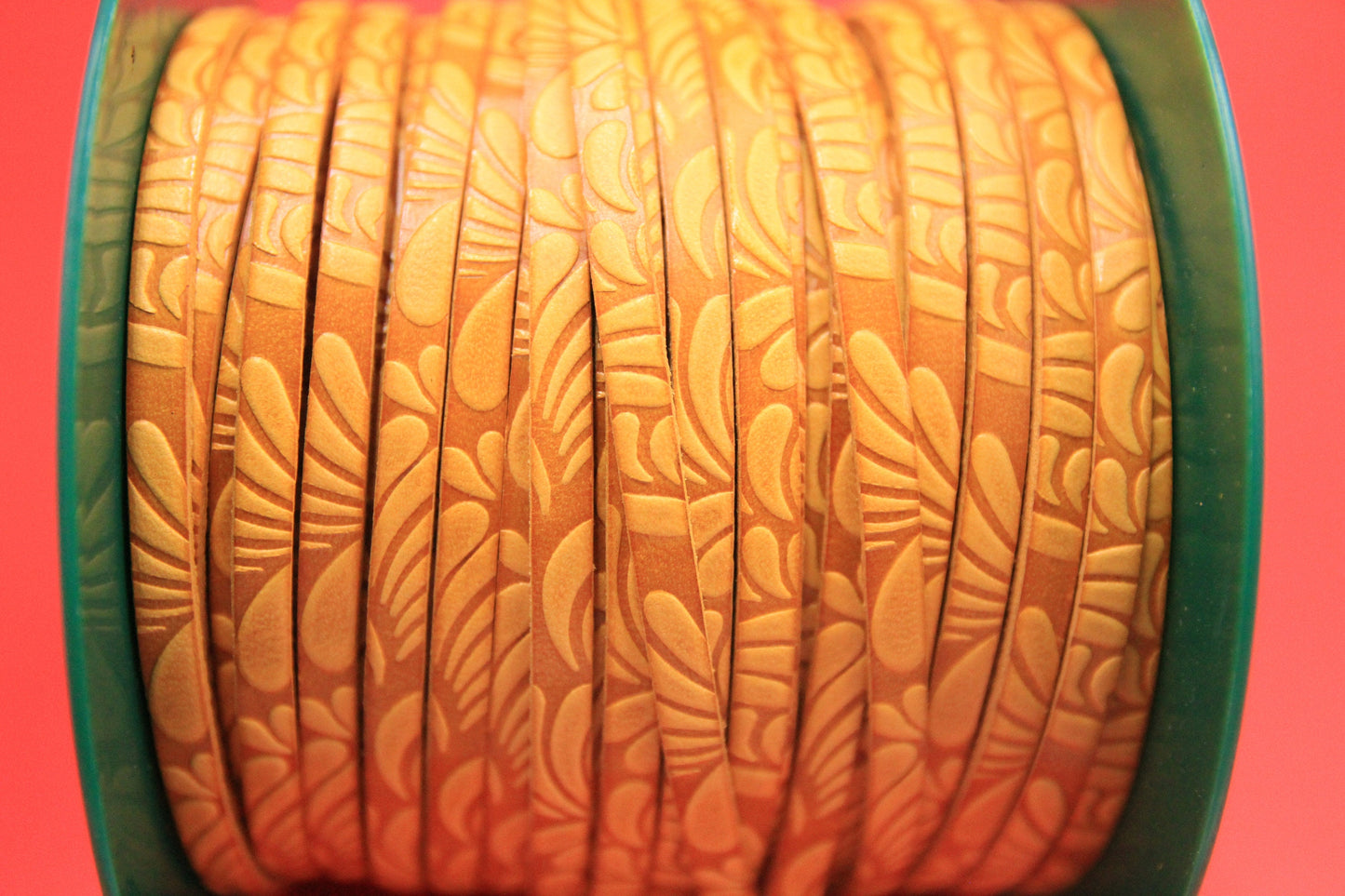 MADE in EUROPE 24'' flat 5mm embossed leather cord, 5mm flat leather cord, 5mm embossed leather cord (AR150/05/02)