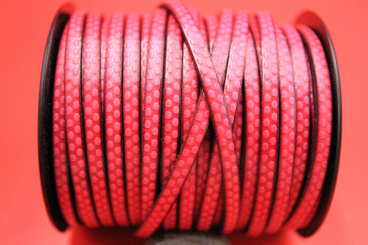 MADE in EUROPE 24'' flat 5mm embossed leather cord, 5mm flat leather cord, 5mm embossed leather cord (AR110/05/25)