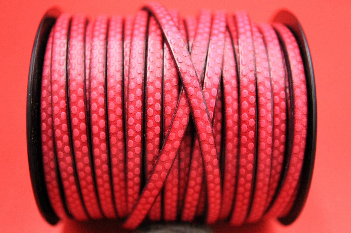 MADE in EUROPE 24'' flat 5mm embossed leather cord, 5mm flat leather cord, 5mm embossed leather cord (AR110/05/25)