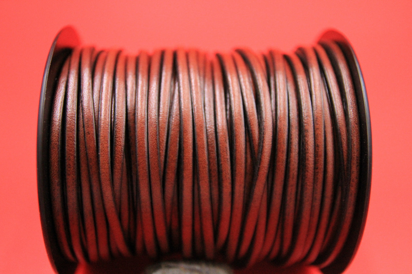 MADE in EUROPE 1 yard of 3mm flat brown leather cord, genuine flat leather cord, 3x2mm flat leather cord (AR100/03/brown)