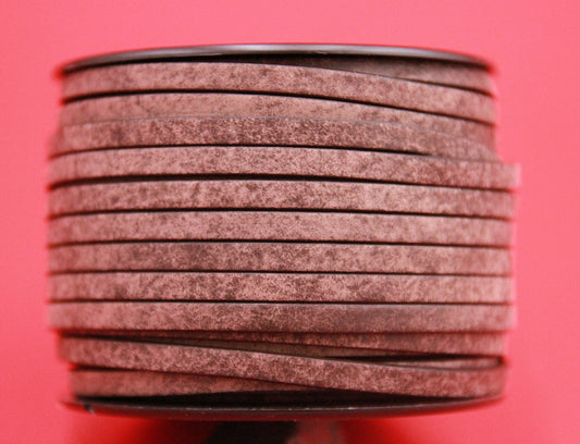 MADE IN SPAIN 1 yard vintage leather cord, 5mm distressed leather cord (TCPV5)