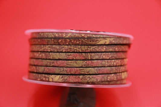 MADE in EUROPE 24'' multi color leather cord, 5mm flat leather cord, 5mm flat leather cord (WallpaperYellow5)