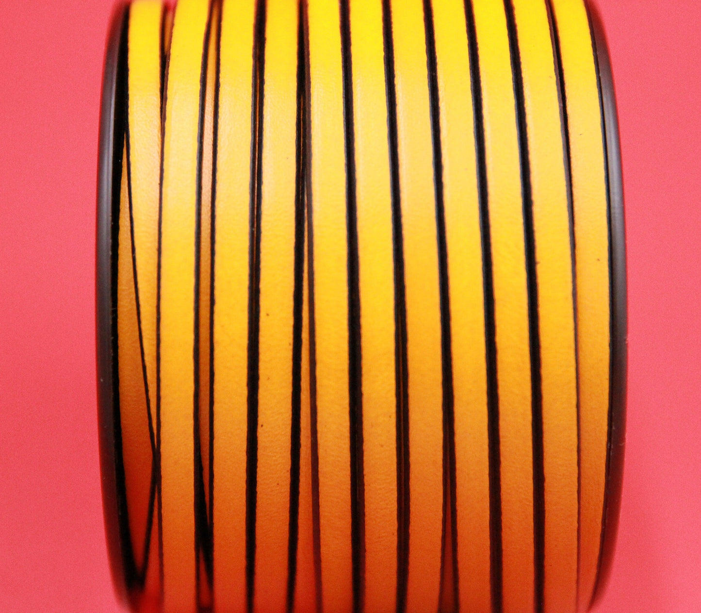 MADE in EUROPE 1 yard of 5mm flat leather cord, genuine leather 5mm strip, flat leather cord TCP5