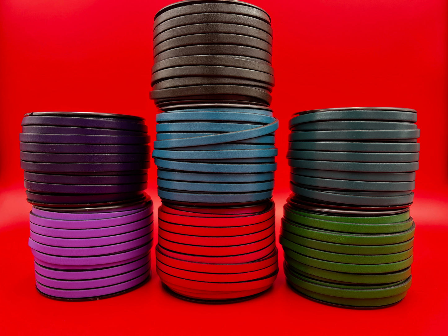 MADE in EUROPE 1 yard of 6mm flat leather cord, genuine leather 6mm strip, 6mm leather cord TCP6