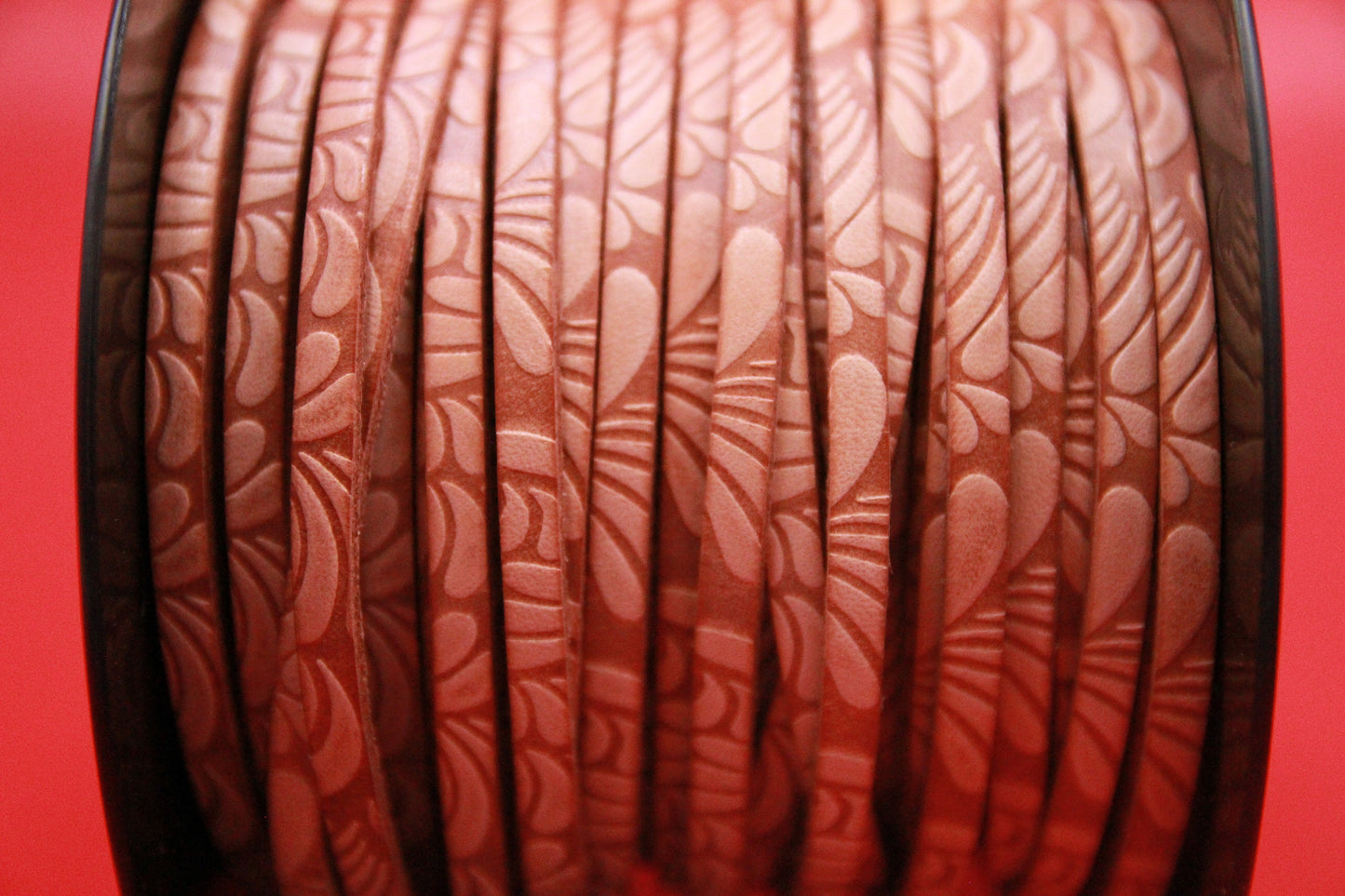 MADE in EUROPE 24'' engraved leather cord, 5mm and 10mm flat leather cord, flat embossed leather cord (AR150/01)