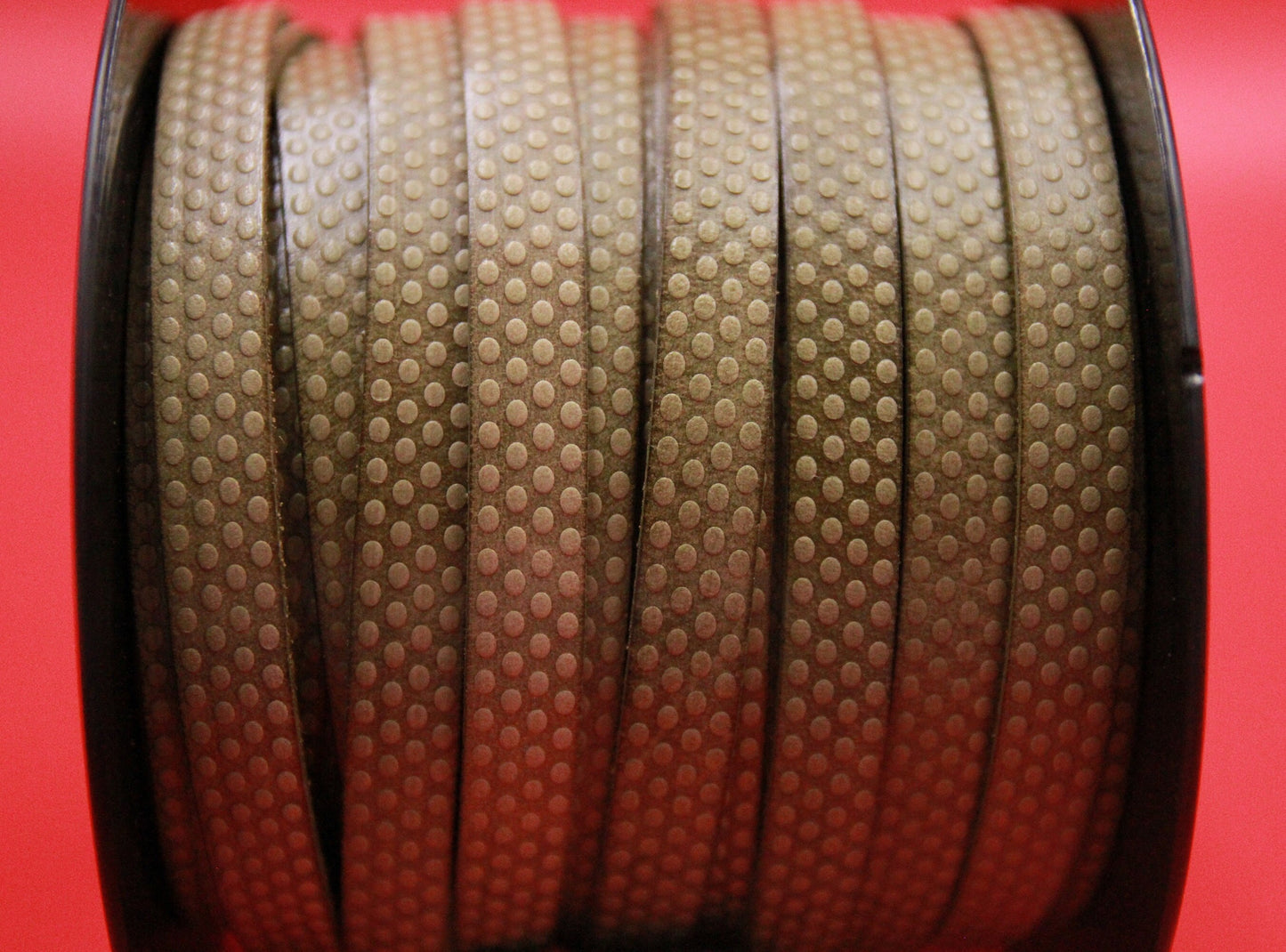 MADE in EUROPE 24" flat leather cord, embossed 10mm  leather cord, engraved leather cord (AR110/10/17)