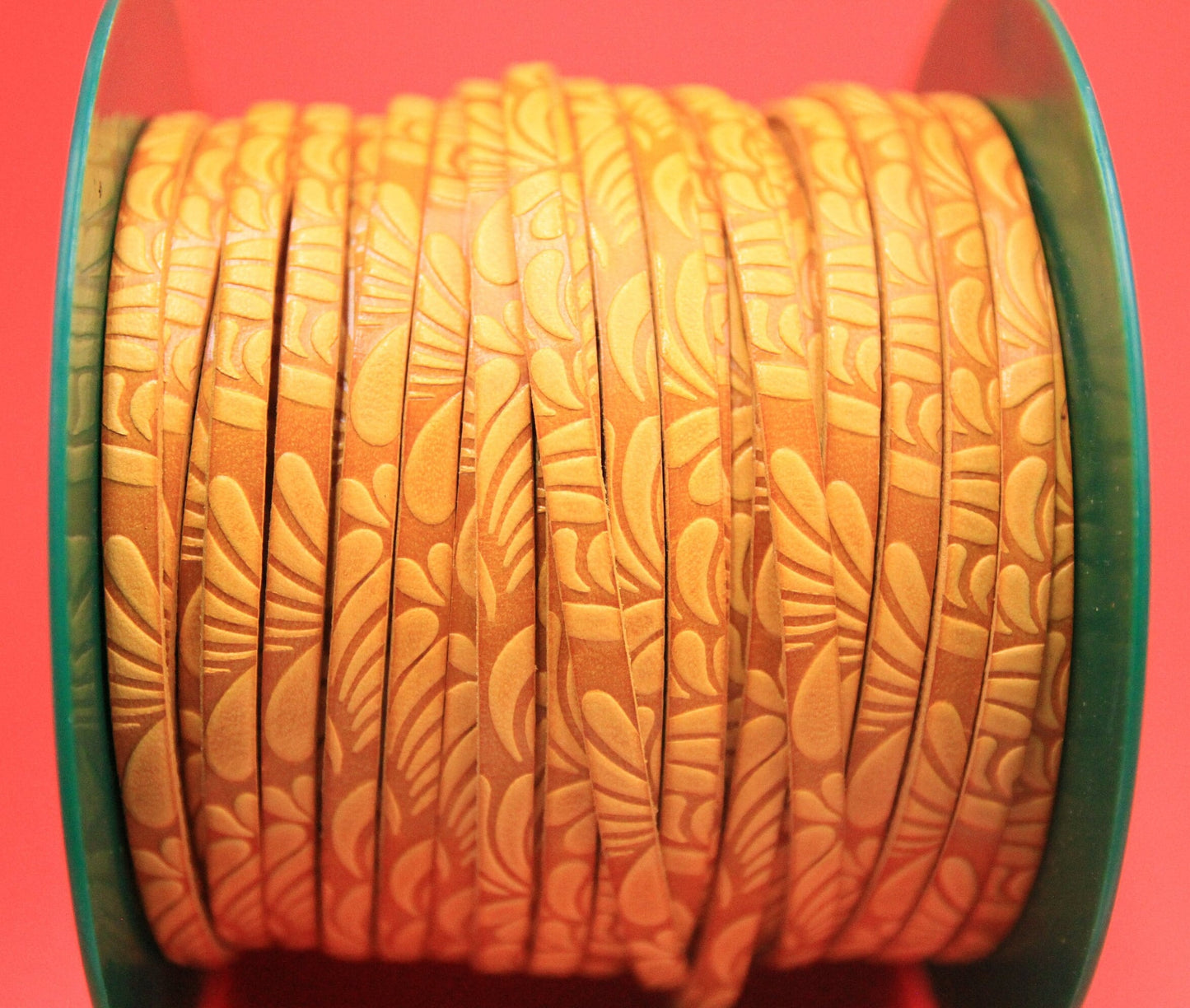 MADE in EUROPE 24'' flat 5mm embossed leather cord, 5mm flat leather cord, 5mm embossed leather cord (AR150/05/02)