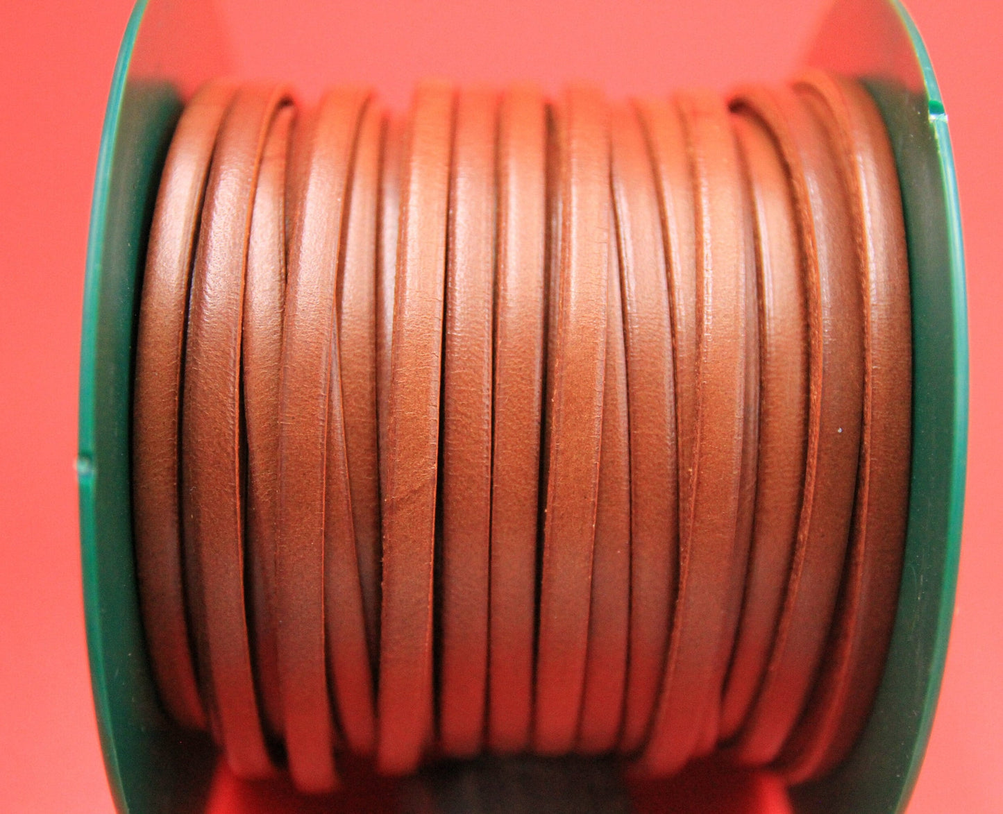 MADE in EUROPE 1 yard of 5mm flat leather cord, genuine leather 5mm strip, tobacco brown flat leather cord (AR100/05/06)