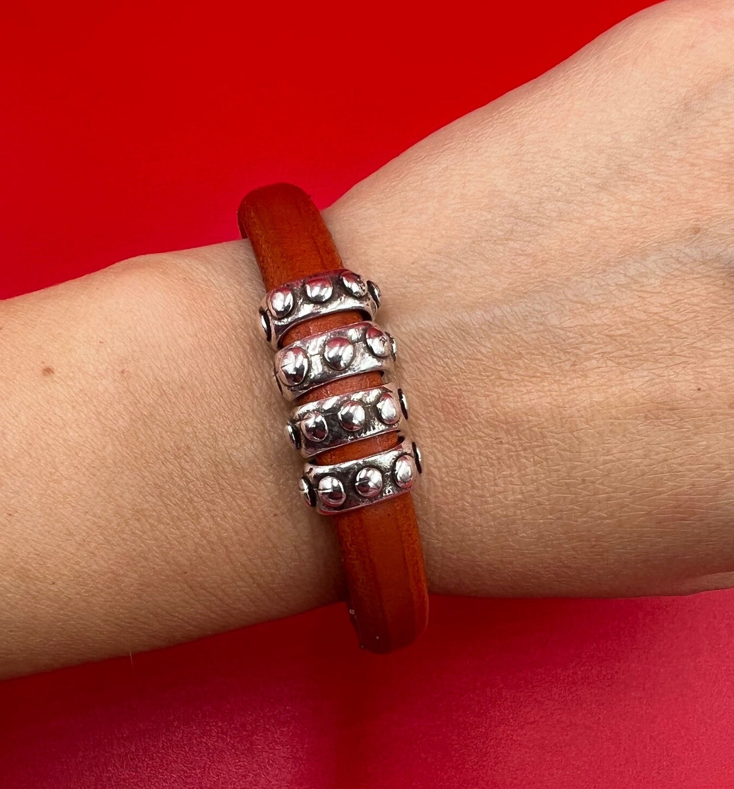 LS0097>> MADE IN EUROPE 4 zamak ring sliders, licorice ring slider, 10x6mm slider rings, silver ring sliders (Ablz266) Qty4