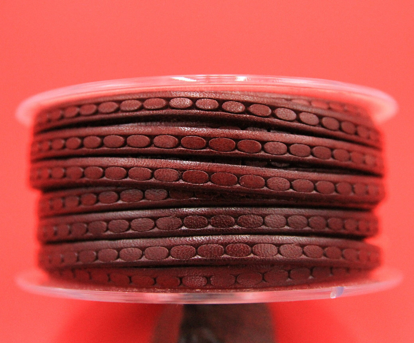 MADE in EUROPE 24'' flat 5mm engraved leather cord, 5mm flat leather cord, 5mm embossed leather cord(oval5/14)