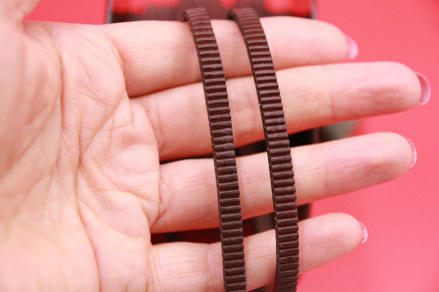 MADE in EUROPE 24'' flat 5mm engraved leather cord, 5mm flat leather cord, 5mm embossed leather cord(blades5)
