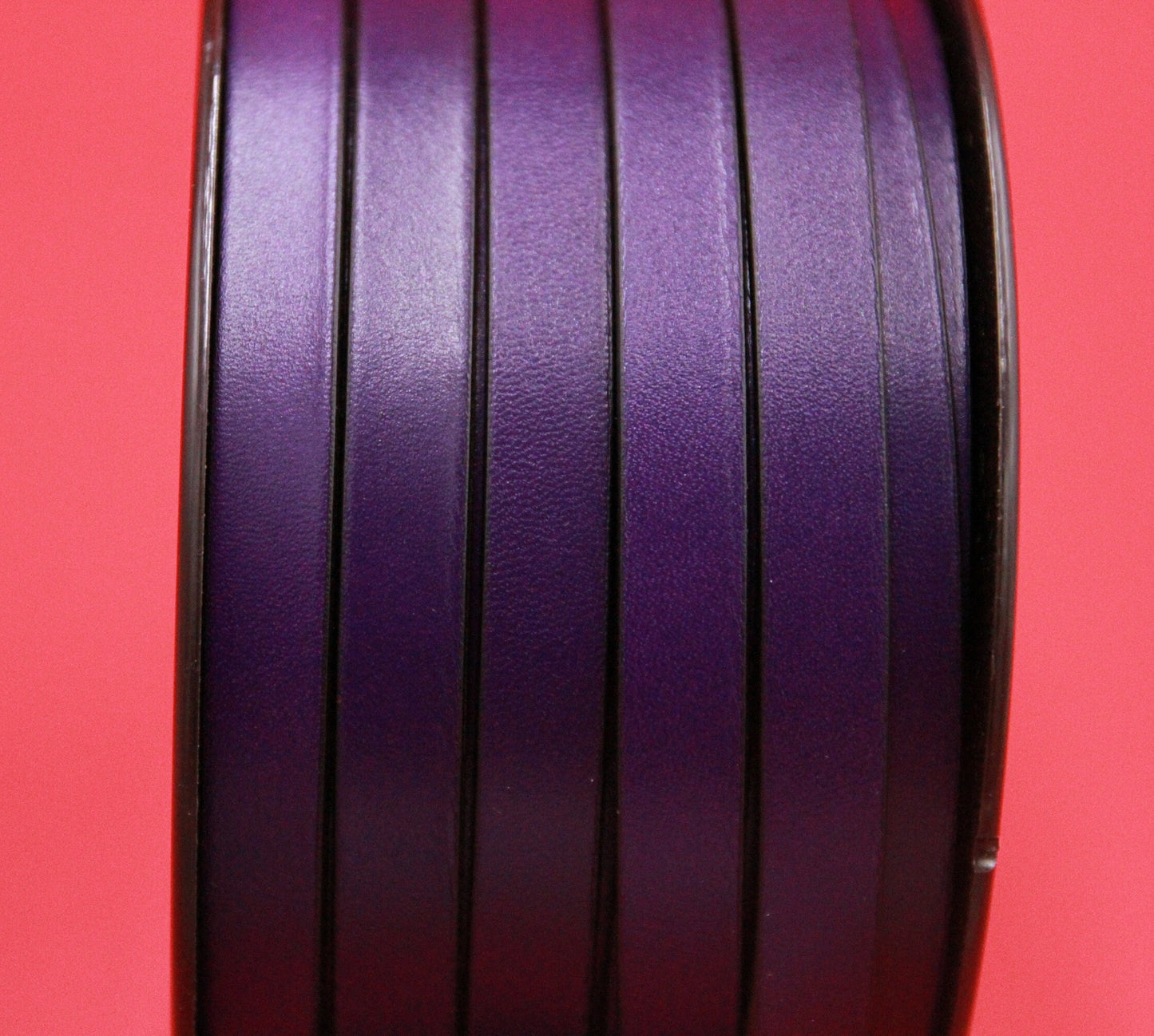MADE in EUROPE 24" flat leather cord, 10mm leather cord, purple genuine leather cord (TCP10/28)