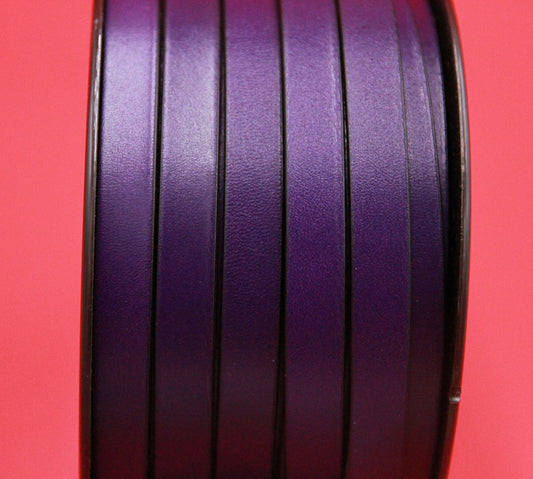 MADE in EUROPE 24" flat leather cord, 10mm leather cord, purple genuine leather cord (TCP10/28)