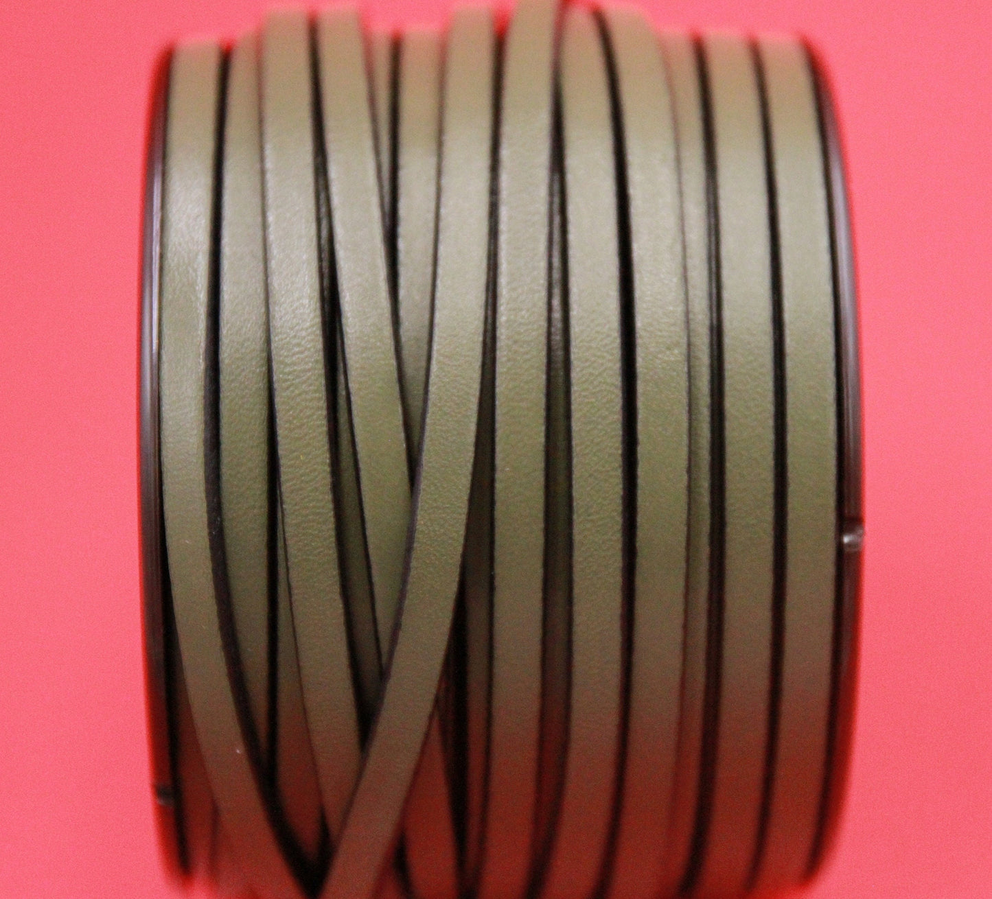 MADE in EUROPE 1 yard of 5mm flat leather cord, genuine leather 5mm strip, flat leather cord TCP5