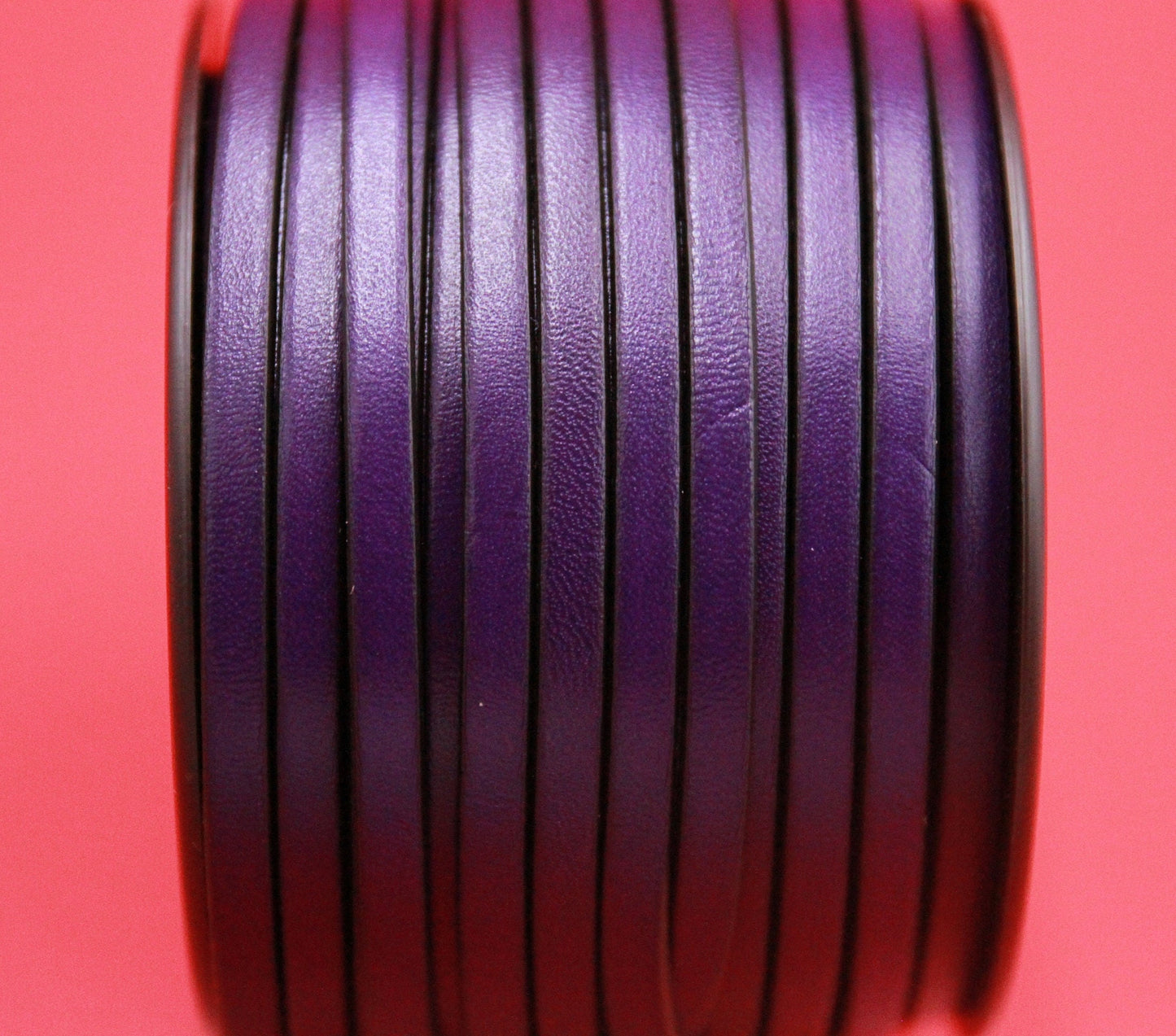 MADE in EUROPE 1 yard of 5mm flat leather cord, genuine leather 5mm strip, flat leather cord TCP5