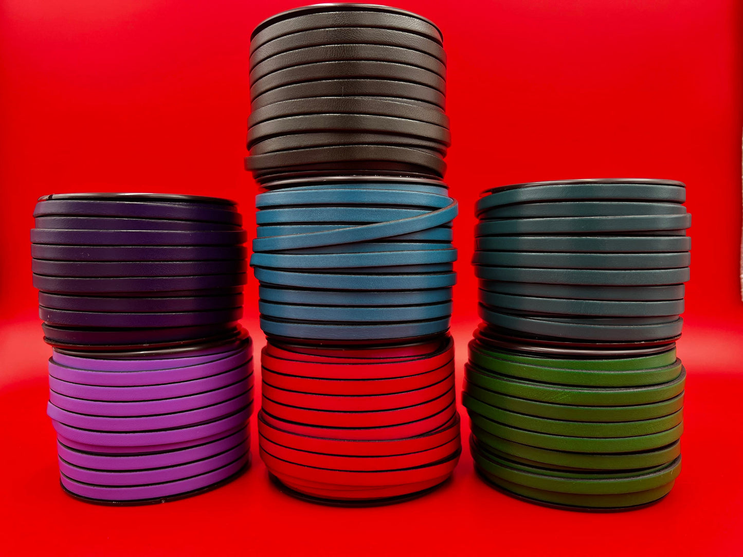 MADE in EUROPE 1 yard of 6mm flat leather cord, genuine leather 6mm strip, 6mm leather cord TCP6