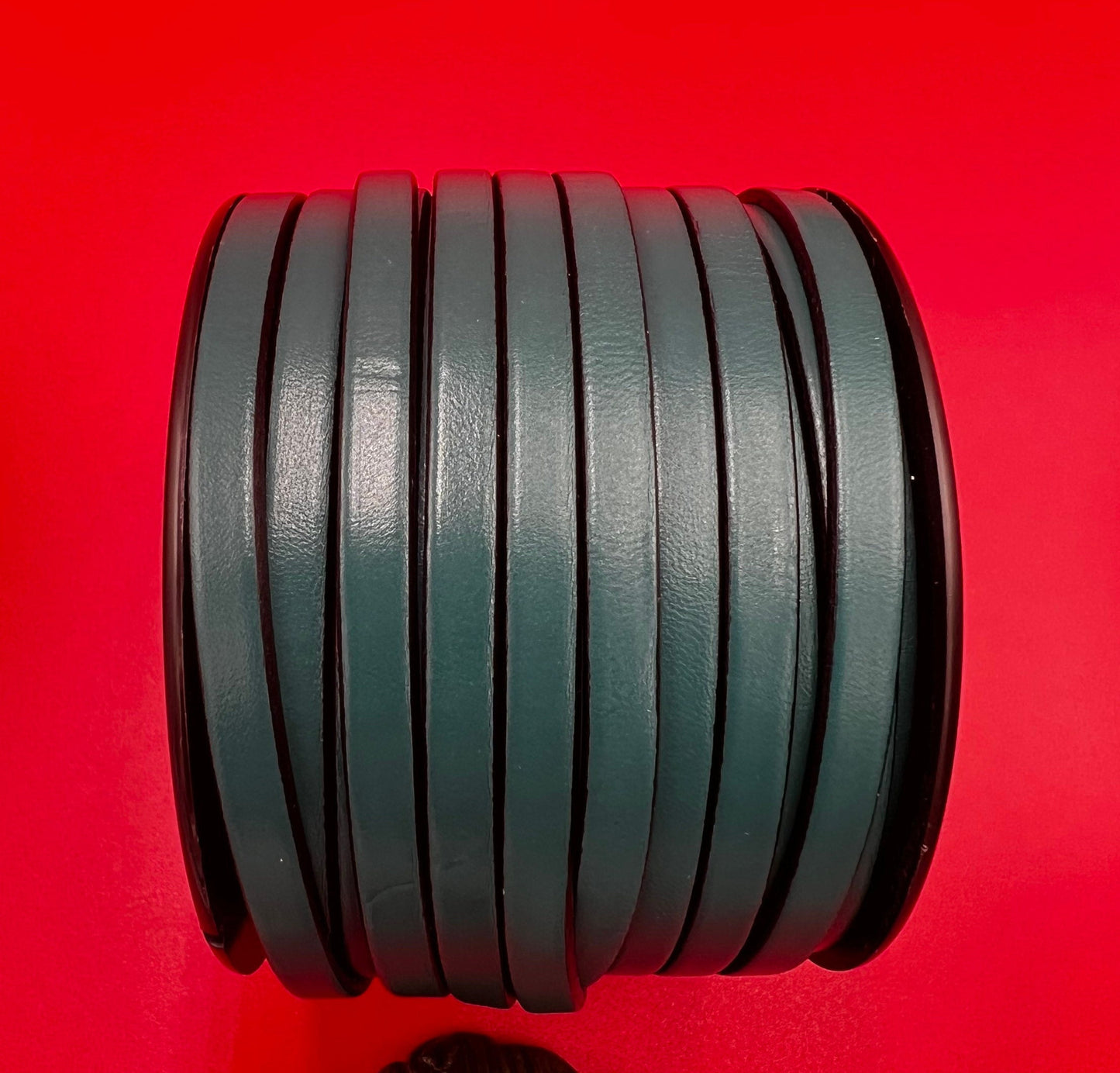 MADE in EUROPE 1 yard of 6mm flat leather cord, genuine leather 6mm strip, 6mm leather cord TCP6