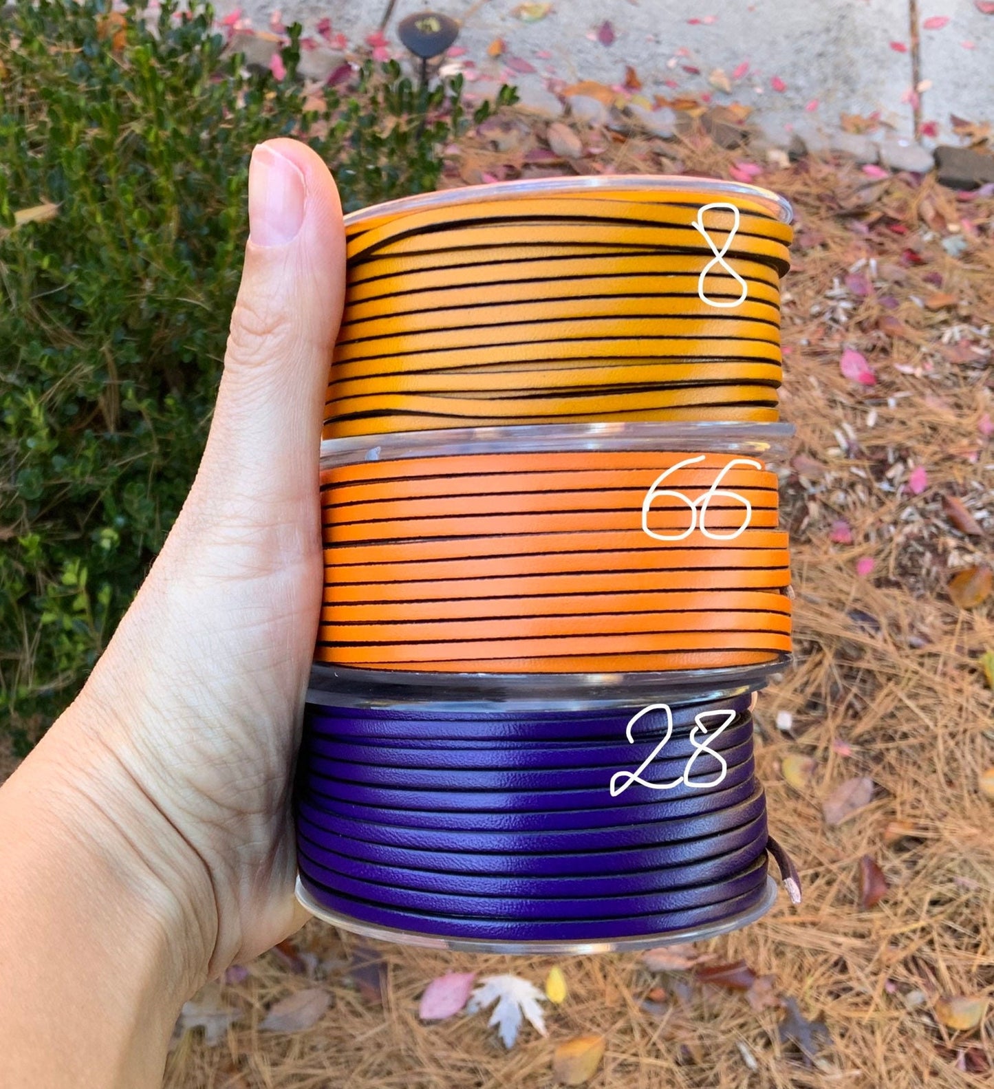 MADE in EUROPE 1 yard of 3mm flat leather cord, genuine flat leather cord, 3x2mm flat leather cord (TCP3)