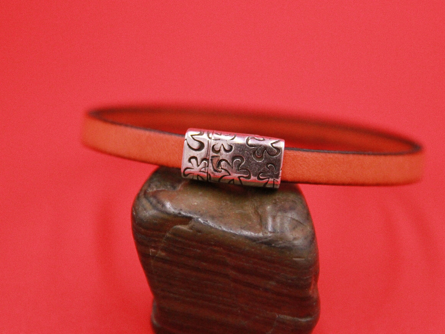 FC0391>>MADE in EUROPE zamak clasp for flat 6mm cord, zamak flower clasp for flat cord, clasp for 6mm cord, qty1