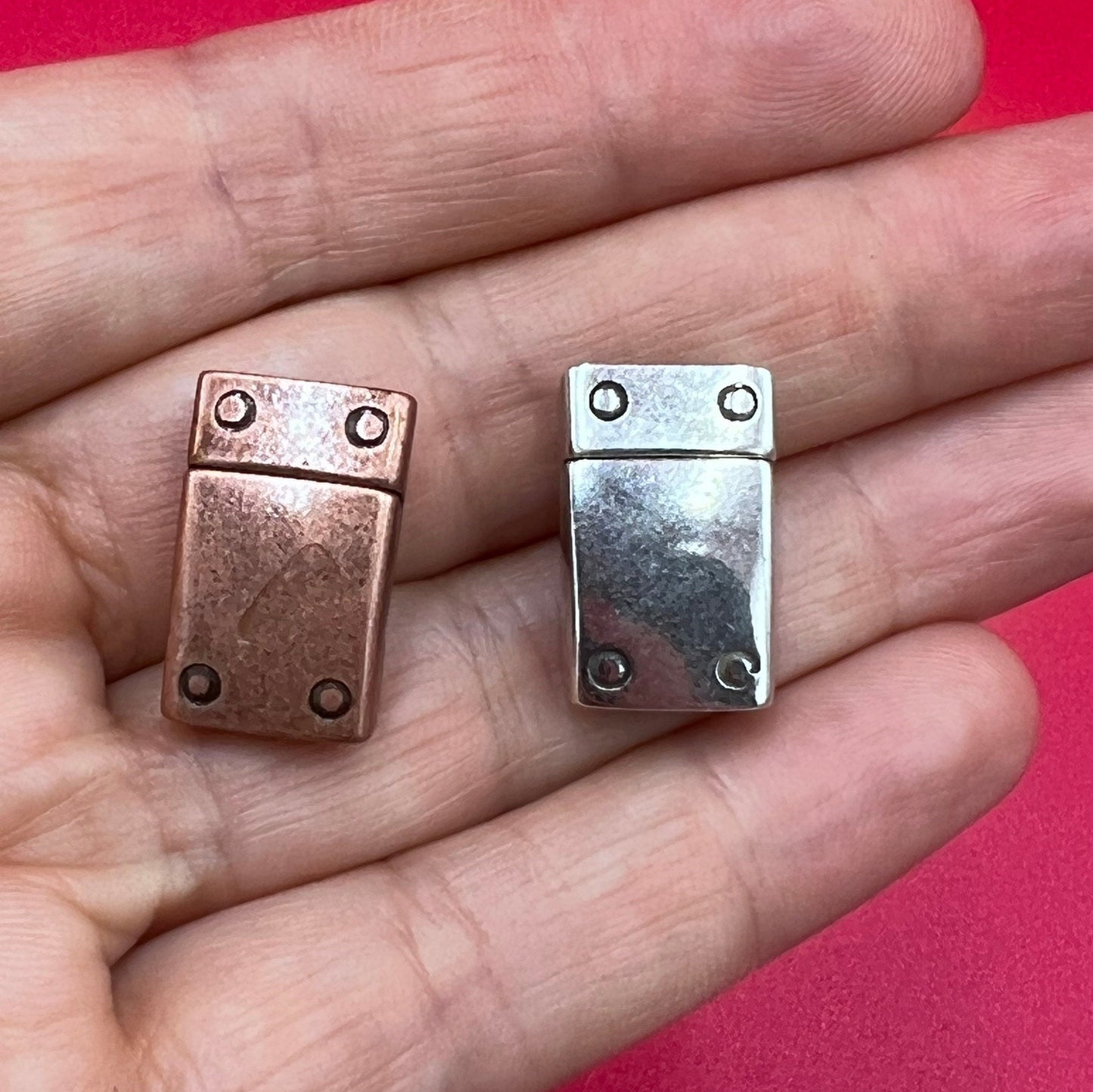 FC0182>>MADE in EUROPE zamak clasp, 10mm flat cord clasp, zamak clasp for 10mm flat leather cord  Qty1