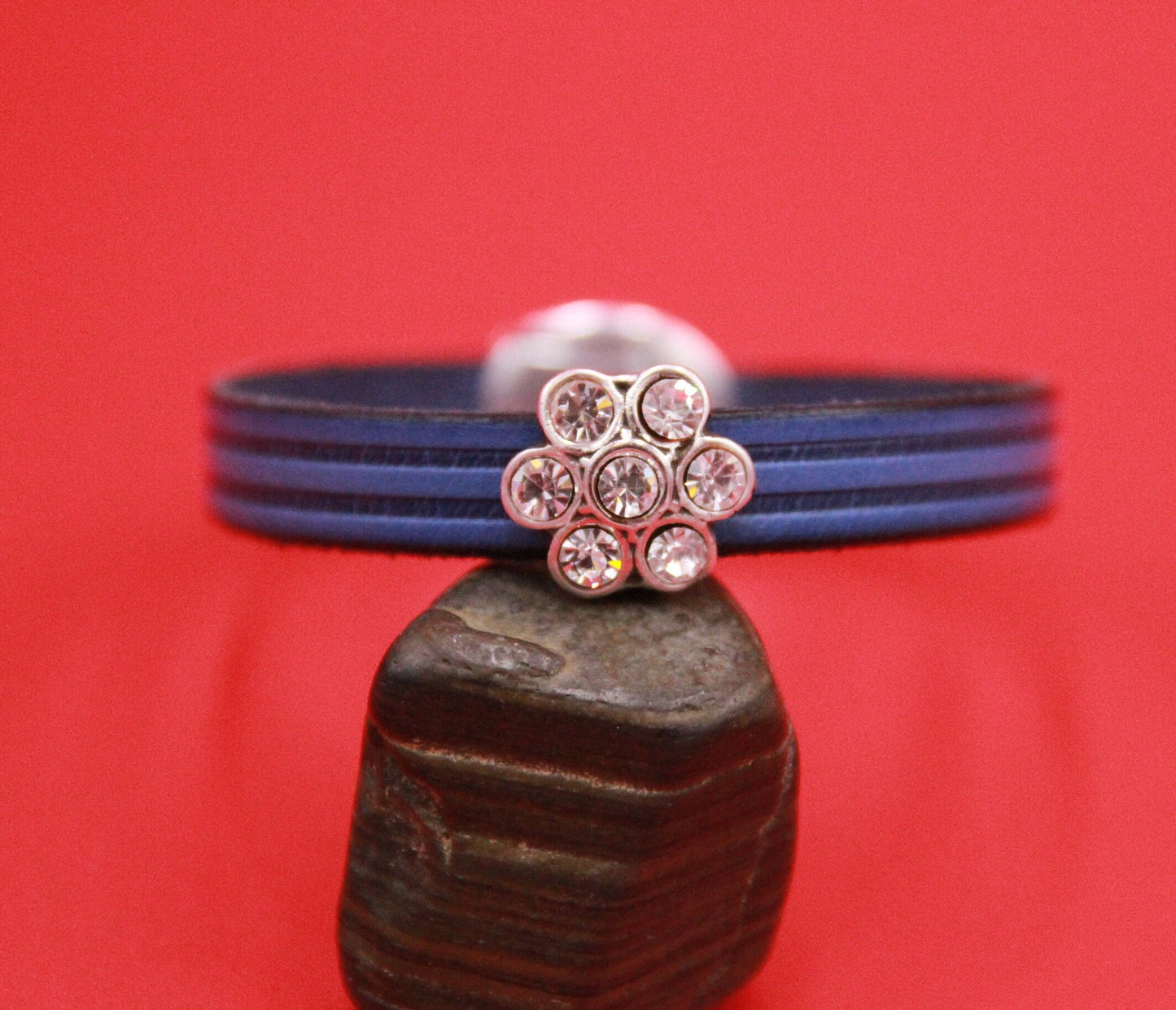 FS0432>>MADE IN EUROPE zamak flower sliders with Swarovski crystals for 10mm cord, 10mm cord slider, flower slider for 10mm cord
