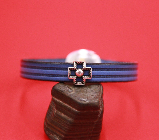 FS0558>>MADE in EUROPE 2 zamak cross sliders for 10mm flat cord, 10mm zamak slider, flat leather cord CROSS slider, Qty2