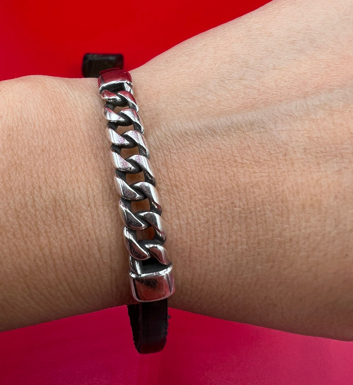 C0163>>MADE in EUROPE zamak chain connector, leather cord connector Qty 1