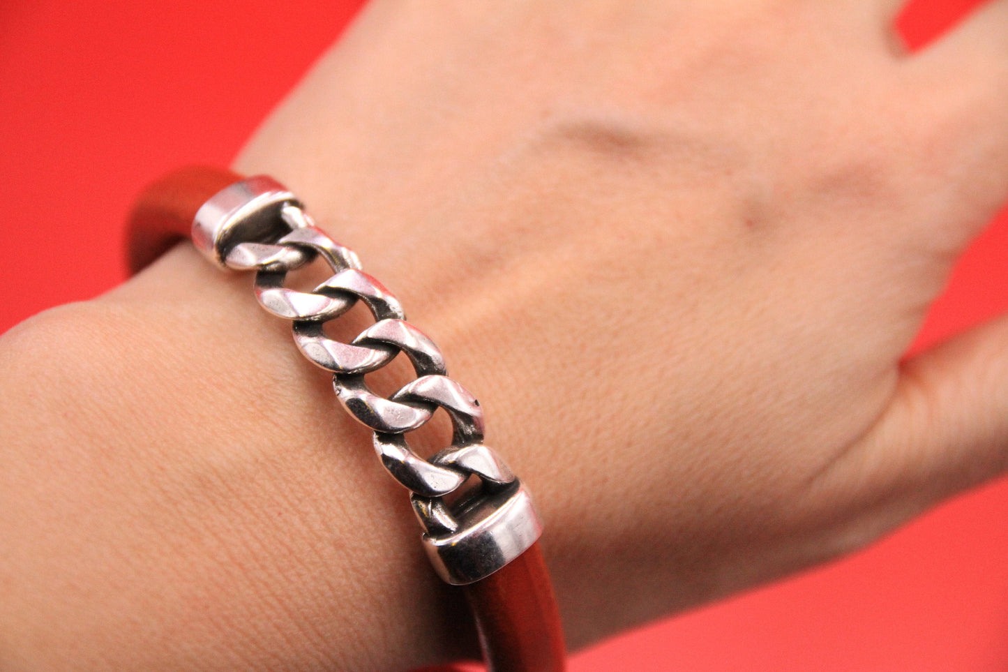 C0163>>MADE in EUROPE zamak chain connector, leather cord connector Qty 1
