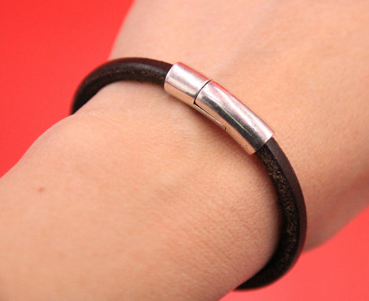RC0198>>MADE IN EUROPE 5mm cord clasp, 5mm round leather cord clasp, round cord zamak clasp  Qty1