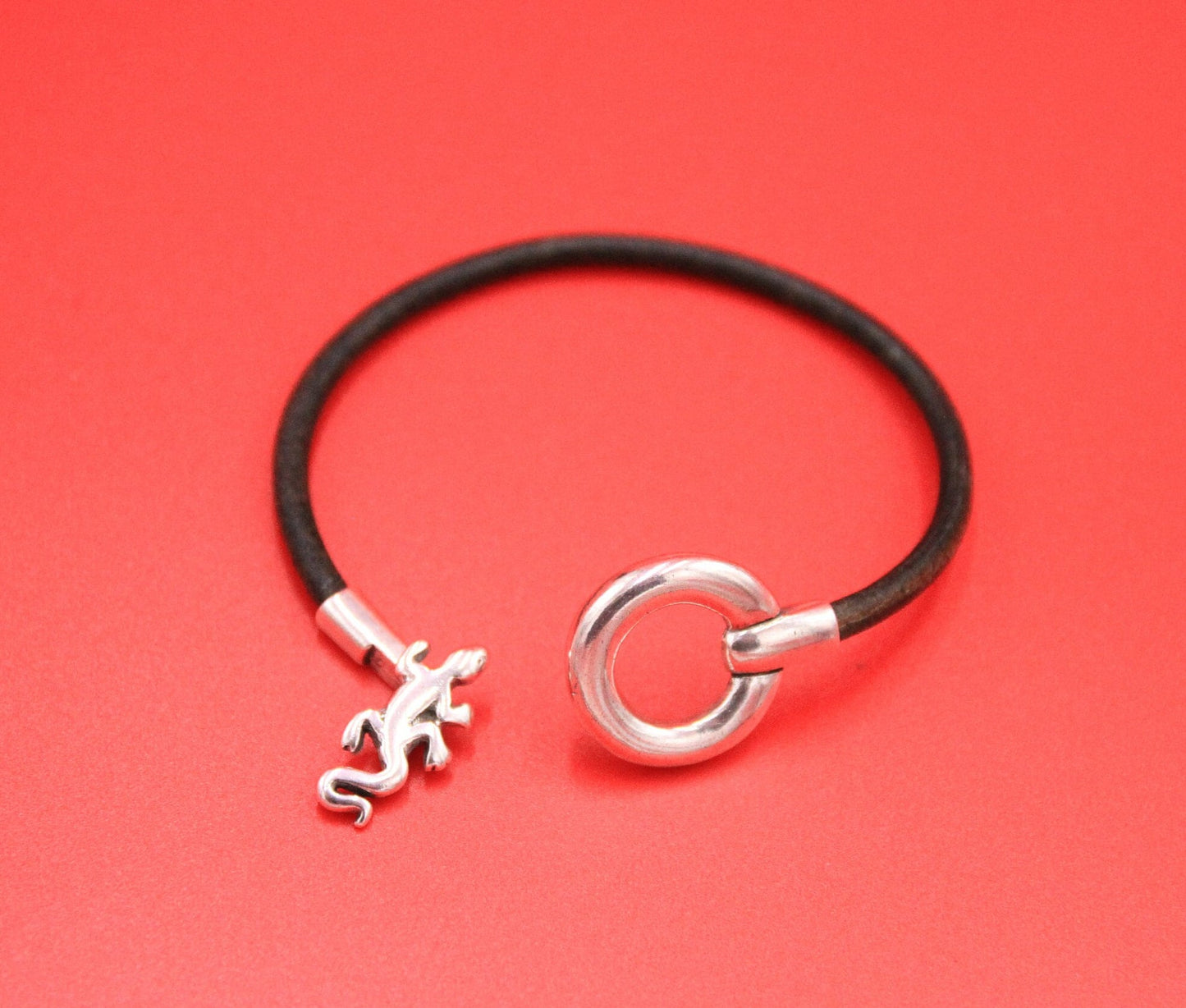 RC0199>>MADE in EUROPE zamak toggle clasp, round cord alligator toggle clasp, round cord lizard clasp, (CRLAGARTO) Qty1