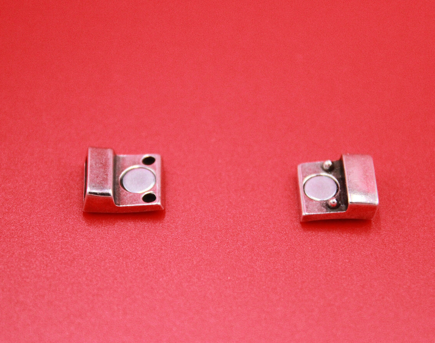 FC0387>>MADE in EUROPE zamak 10mm flat cord clasp, flat leather cord  clasp, catalonian flag  clasp  Qty1
