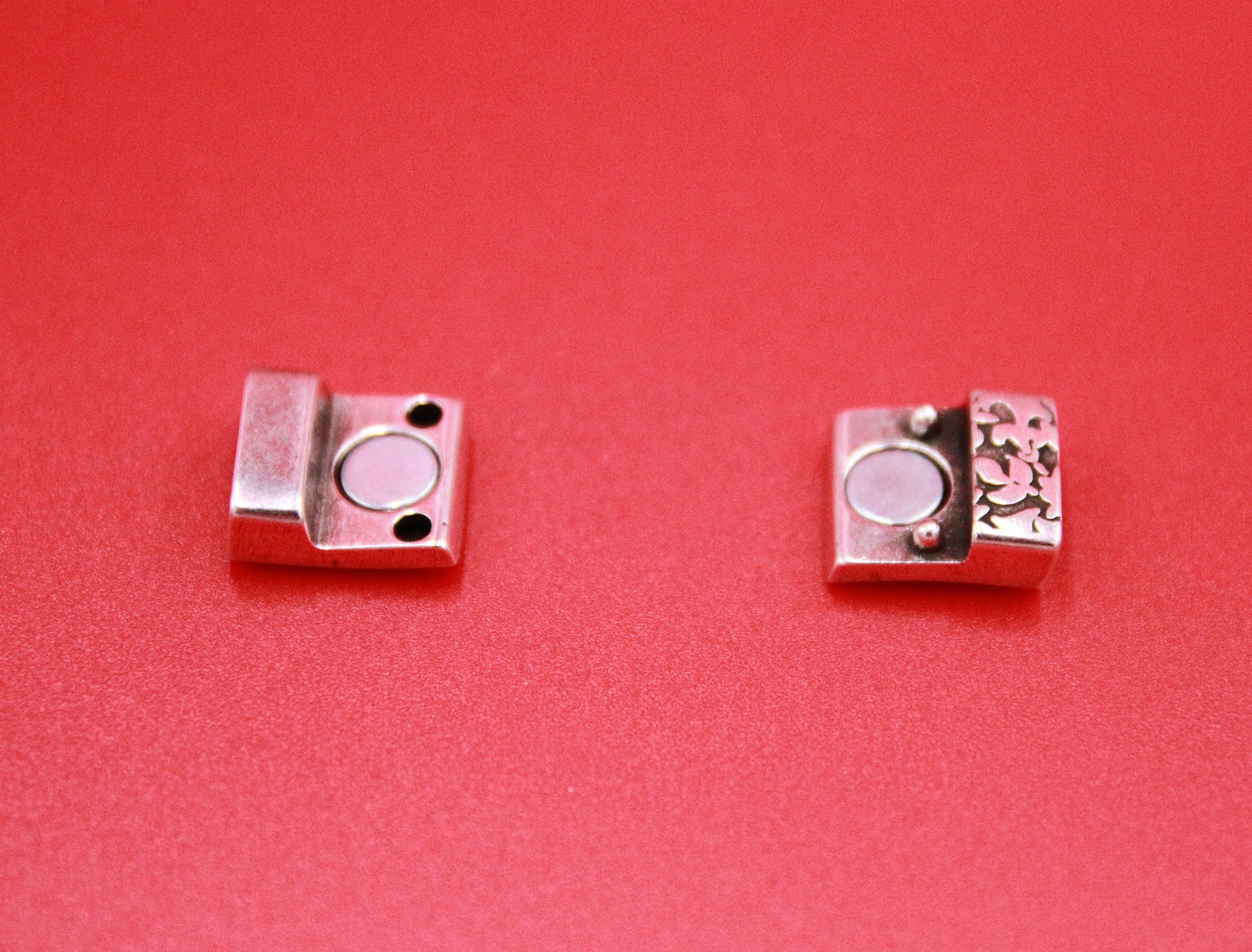 FC0388>>MADE in EUROPE zamak clasp, 10mm flat cord clasp, flat leather cord clasp, silver clasp  Qty1