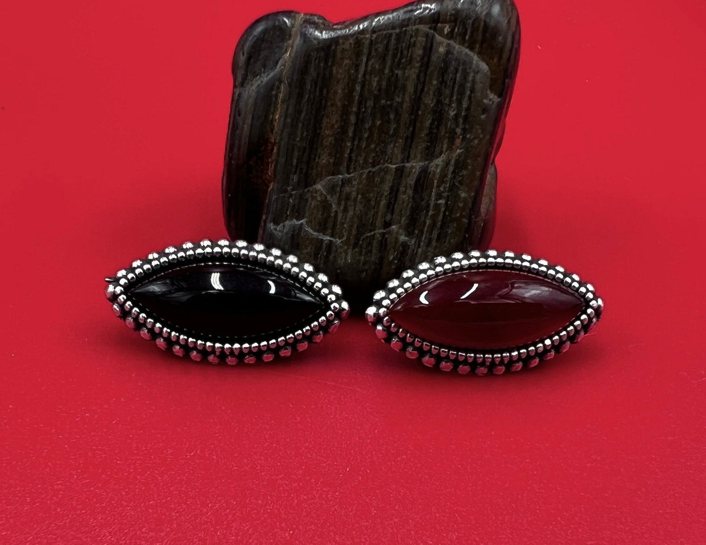 FS0553>>MADE IN EUROPE zamak oval slider with natural gemstone, 5mm flat cord slider with natural stone cabochon, Qty1