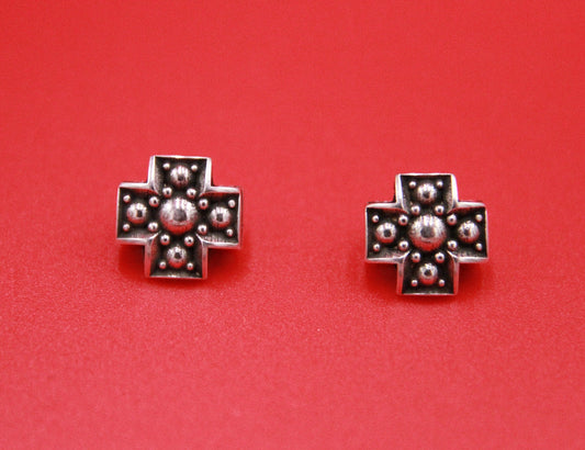 FS0556>>MADE in EUROPE 2 zamak cross sliders for 10mm flat cord, 10mm zamak slider, flat leather cord CROSS slider, Qty2