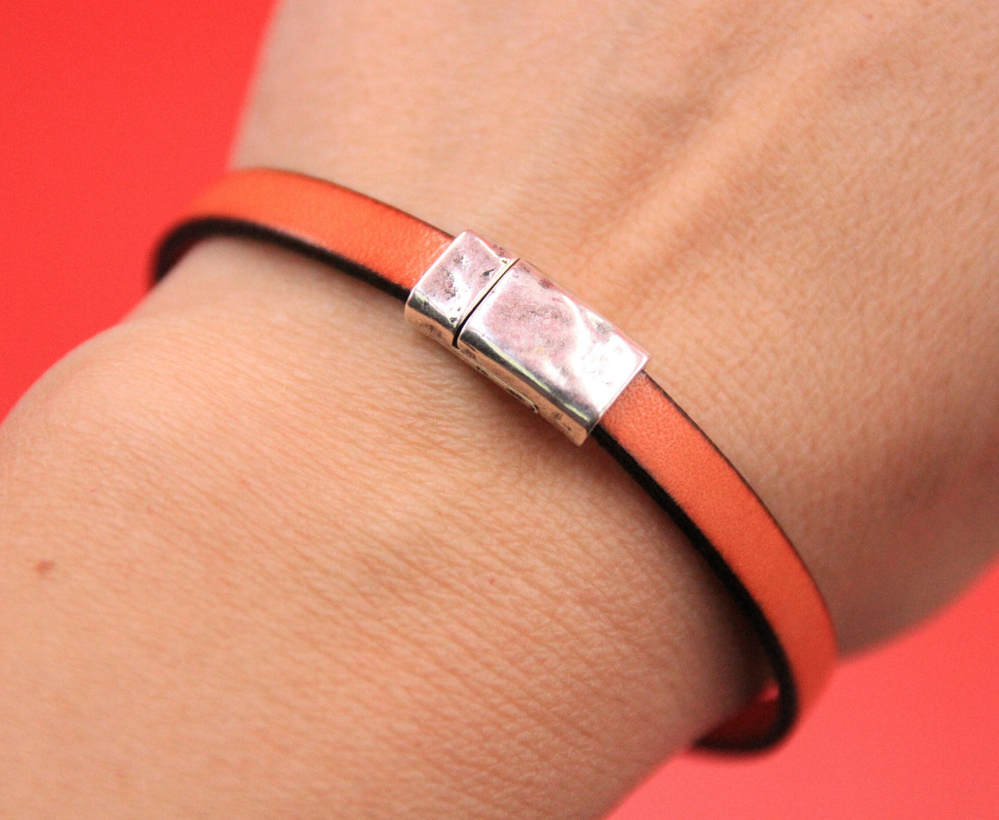 FC0394>>MADE in EUROPE zamak clasp for flat 6mm cord, zamak clasp for flat cord, clasp for 6mm cord,  qty1