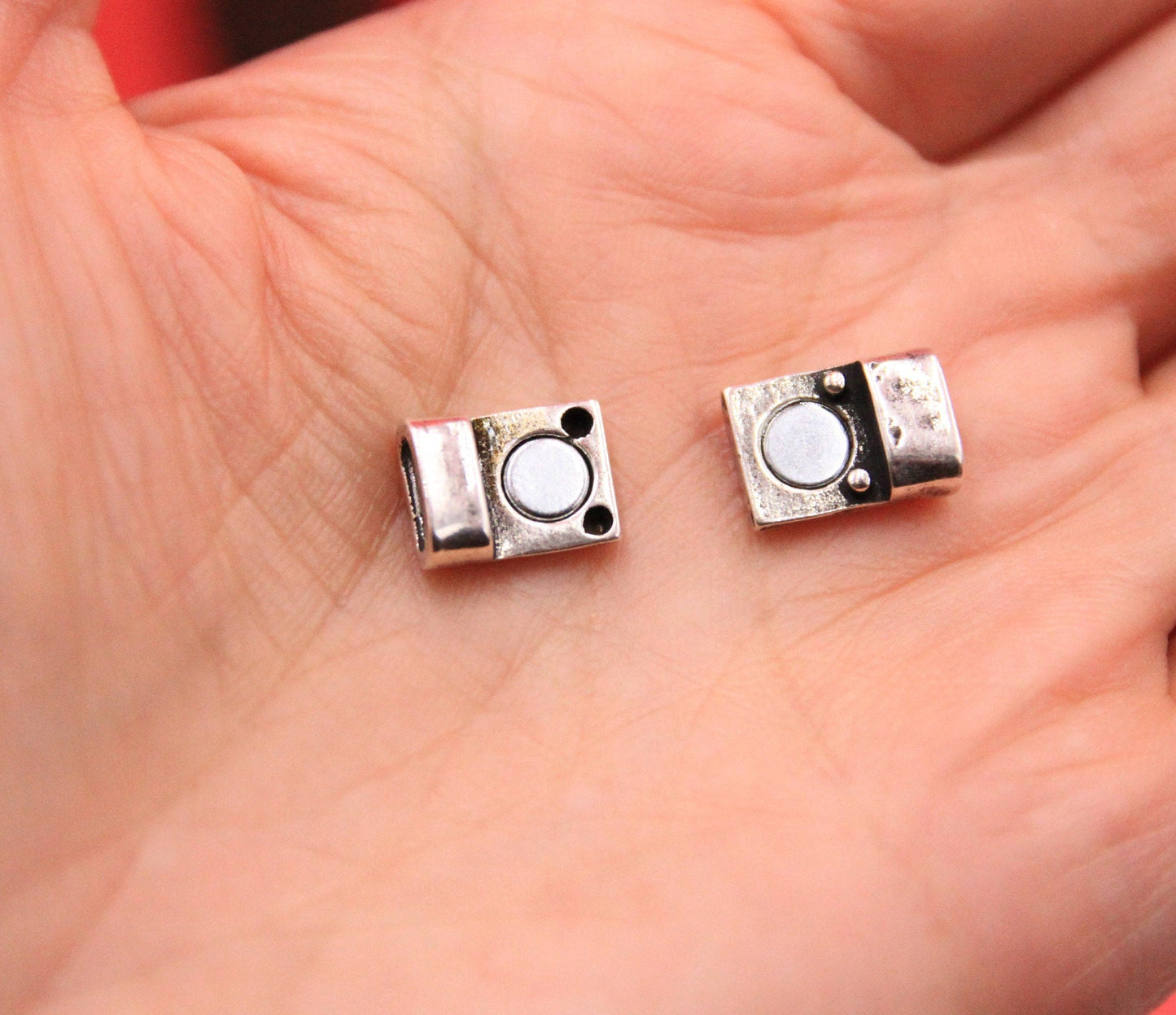 FC0394>>MADE in EUROPE zamak clasp for flat 6mm cord, zamak clasp for flat cord, clasp for 6mm cord,  qty1