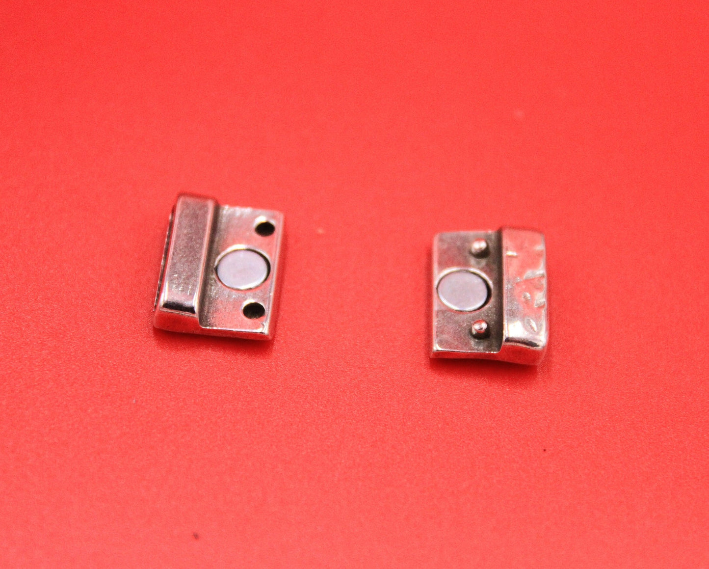 FC0397>>MADE in EUROPE zamak 15mm flat cord clasp, flat leather cord clasp, 15mm flat magnetic clasp  Qty1