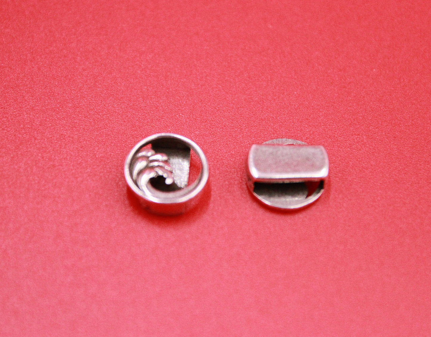 FS0564>>MADE IN EUROPE 2 zamak sliders, flat cord slider, flat cord zamak slider, 10mm flat cord slider  Qty2