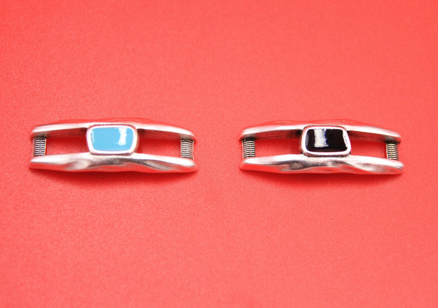 C0158>>MADE in EUROPE zamak connector, 5mm cord connector, flat 5mm leather cord connector, Qty 1